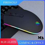 FIREWOLF M3 Business Office Luminous 4D Wired Mouse