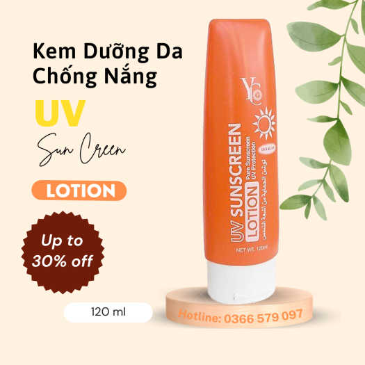 Kem Dưỡng Da Chống Nắng UV50 YC (UV Sunscreen Lotion YC433) 120ml