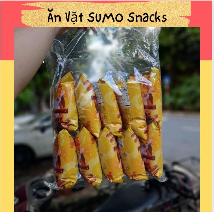 Bịch 10 gói snack bim bim que sô cô la oishi 16g-ăn vặt sumo snack