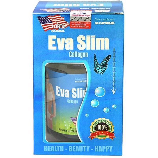 Viên giảm cân EVA SLIM COLLAGEN 30 viên từ Mỹ