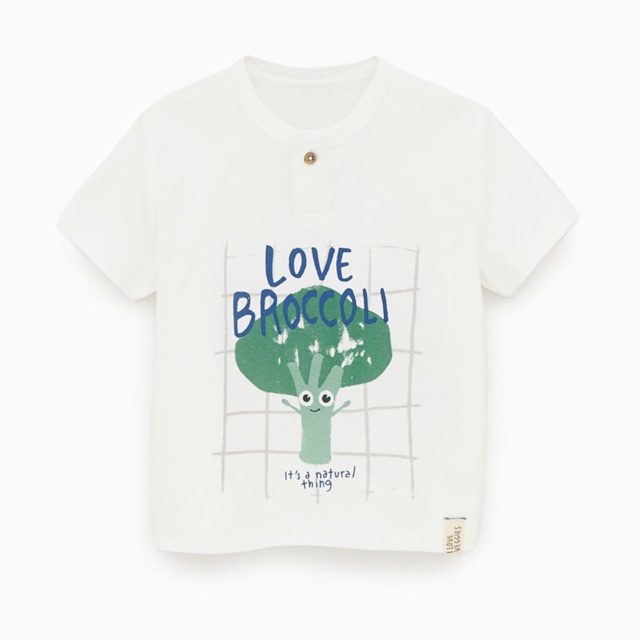 Áo thun zara kid printed t-shirt mua sale