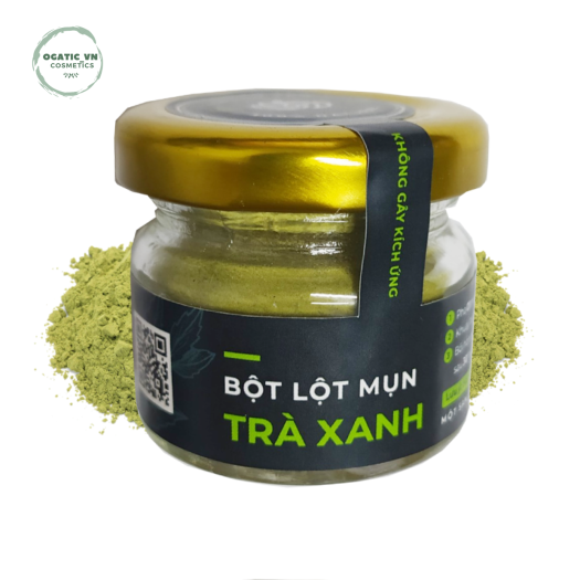 Bột lột mụn Trà Xanh Matcha Nguyên chất - Mặt nạ bột lột mụn giúp hút sạch mụn cám, mụn đầu đen , bã nhờn, thu nhỏ chân lông