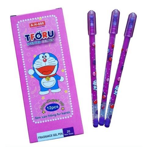 Hộp 12 cây bút viết nước gel Tforu hình Doraemon AH888 0.4mm