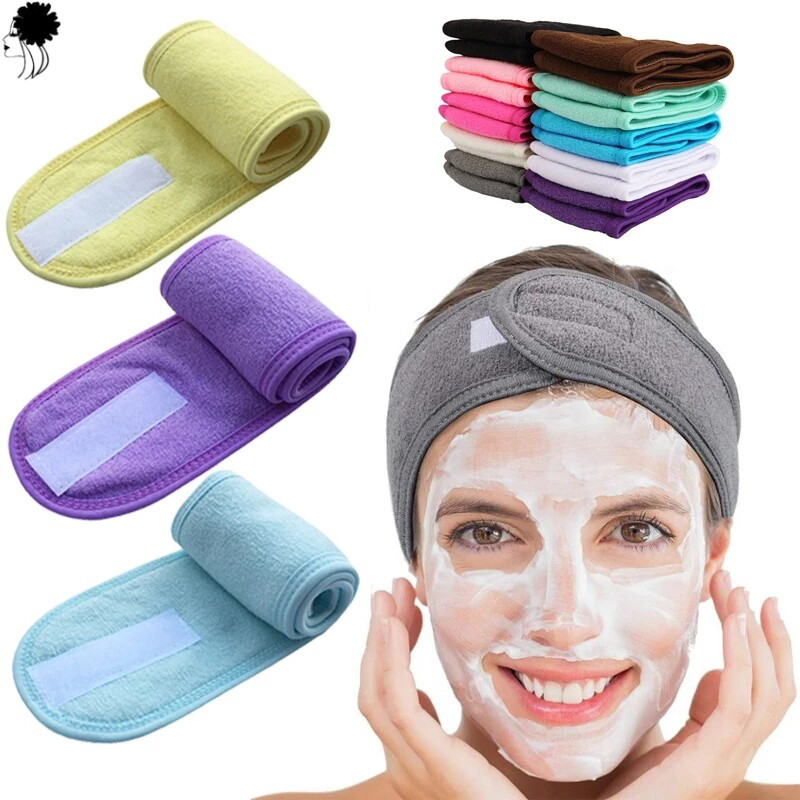 [Hoa Cúc Nhỏ] Băng Đô Bản Rộng Có Thể Điều Chỉnh Băng Đô Mỹ Phẩm Rửa Mặt Trang Điểm Tắm Rửa Cho Nữ Phụ Kiện Trang Điểm Cho Nữ