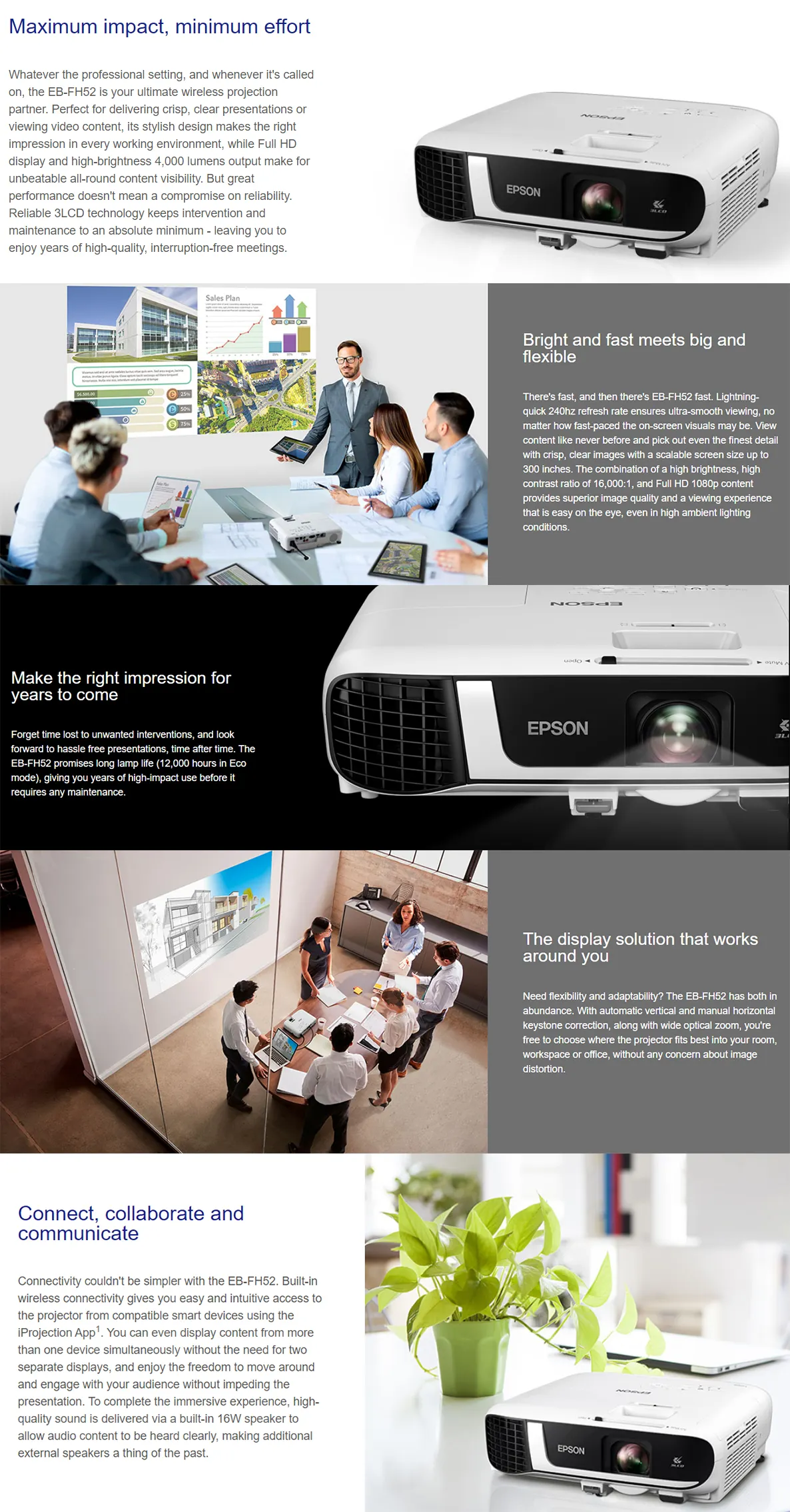 Local Warranty Epson Eb Fh52 Full Hd 3lcd Projector 1080p Projector 1080 Projector Epson Fh52 Replacement Of Epson U42 Wuxga 3lcd Projector Epson Eb U42 Epson Eb Fh52 Projector Lazada Singapore