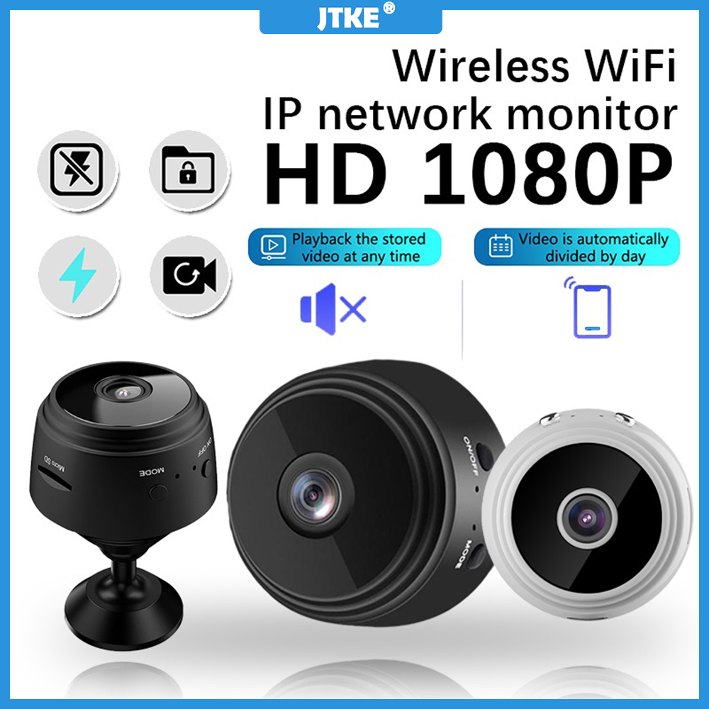 JTKE Camera IP Mini 1080P Camera Phát Hiện Di Động Quan Sát Ban Đêm Giám Sát Điều Khiển Từ Xa An Ninh WiFi Không Dây