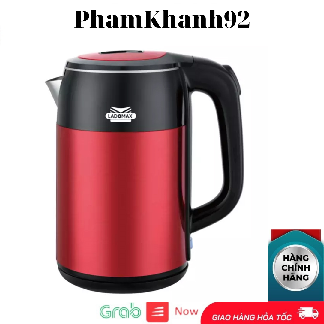 Ấm đun nước siêu tốc inox ladomax ha-888 dung tích 2.5 lít-1500w