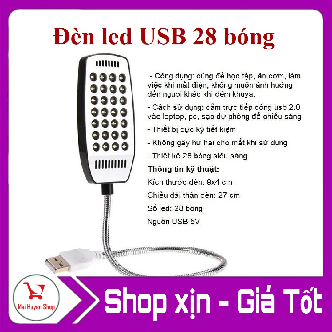[HCM]Đèn led usb 28 bóng siêu sáng