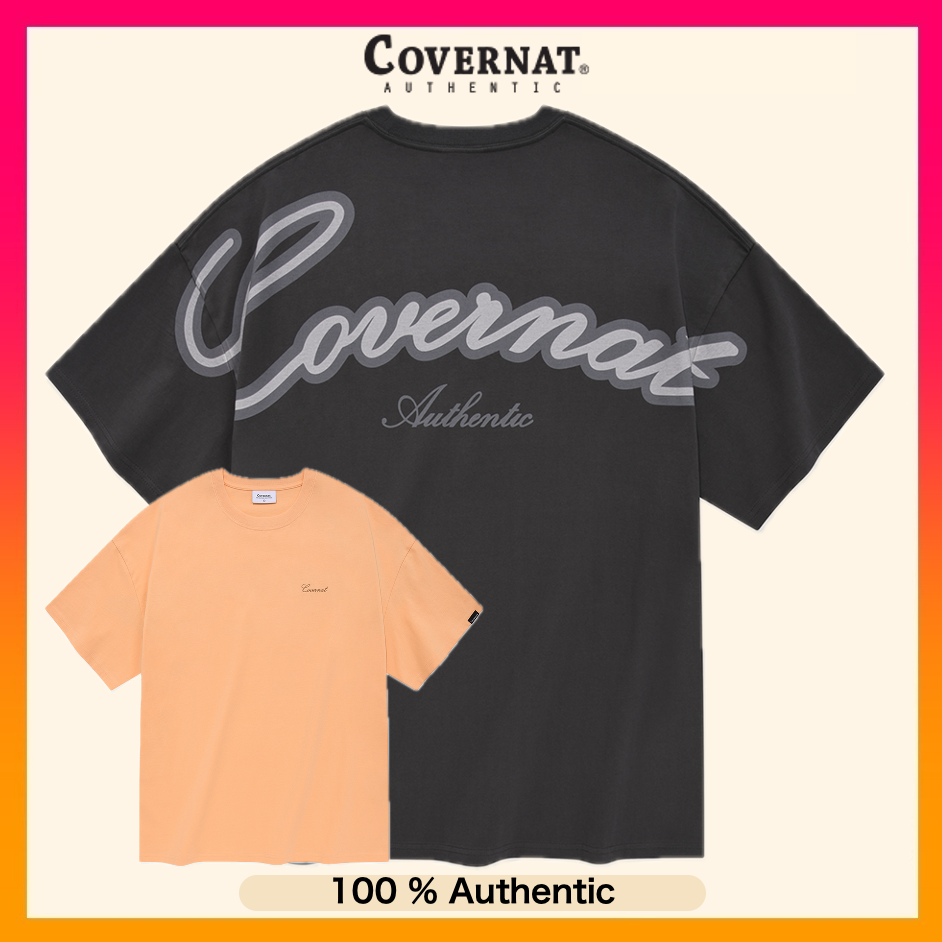 COVERNAT ♥ Neon Logo Dying T-Shirt/追跡付 Neon Logo Dying T-Shirt Charcoal - Covernat | 60% - Asian