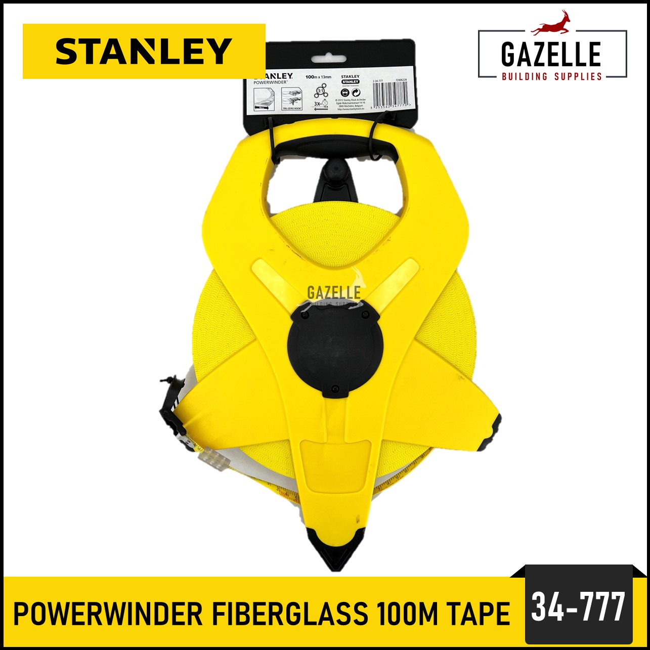 Stanley Fiberglass Blade Long Tape Measure 15m / 30m / 50m - 34