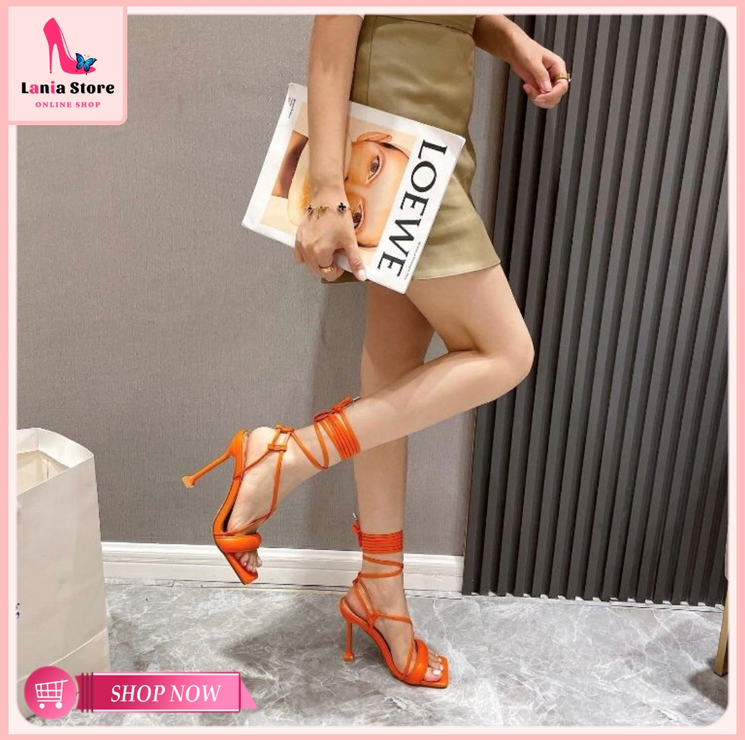 Gót nữ, Sandal dây quấn siêu Hot hàng cao cấp thiết kế sang trọng lên chân tôn giáng [Hình Thật Shop Tự Chụp] Size 35-39 Lania Store - MG11 - 3