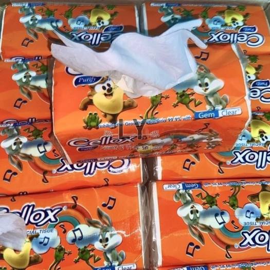 Khăn giấy rút lụa cao cấp Cellox 260 tờ 2 lớp 20*19cm hàng Thái Lan