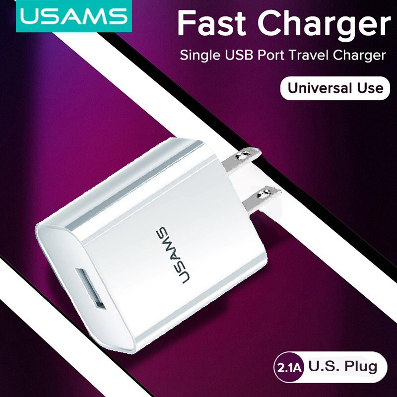 USAMS Single USB Travel Charger Quick Charge 3.0 QC Fast Charger Universal Use For Xiaomi Huawei iPh