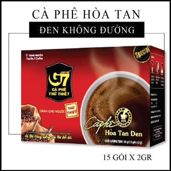 Cà phê hòa tan G7 hòa tan đen - hộp 15 gói 2gr.