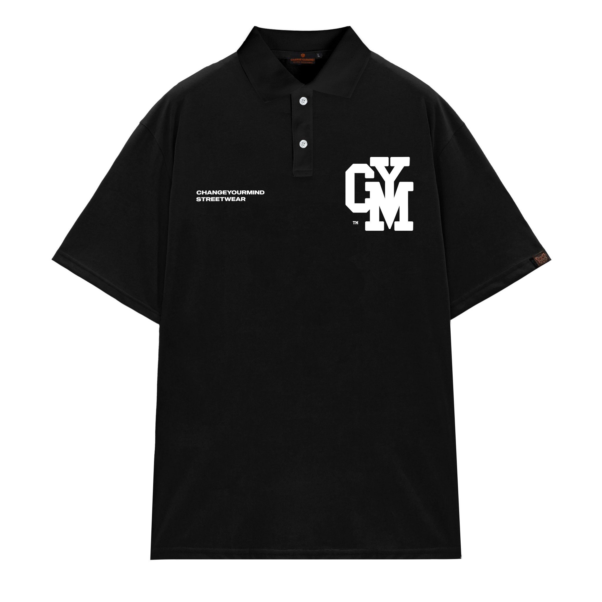 Áo thun có cổ cym basic polo shirt- đen/unisex 100% cotton - áo thun polo local brand cym chính hãng