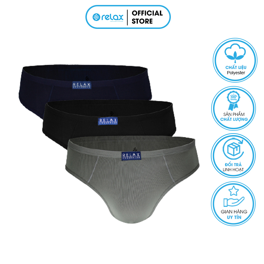 Quần lót nam brief rl036 quần sịp nam thoáng mát mềm mại cao cấp, co giãn tốt thiết kế tinh tế ôm gọn - relax family