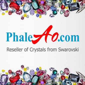 combo hạt pha lê Áo SWAROVSKI crystal: tròn vuông nón bánh cam 4 6 8 10ly