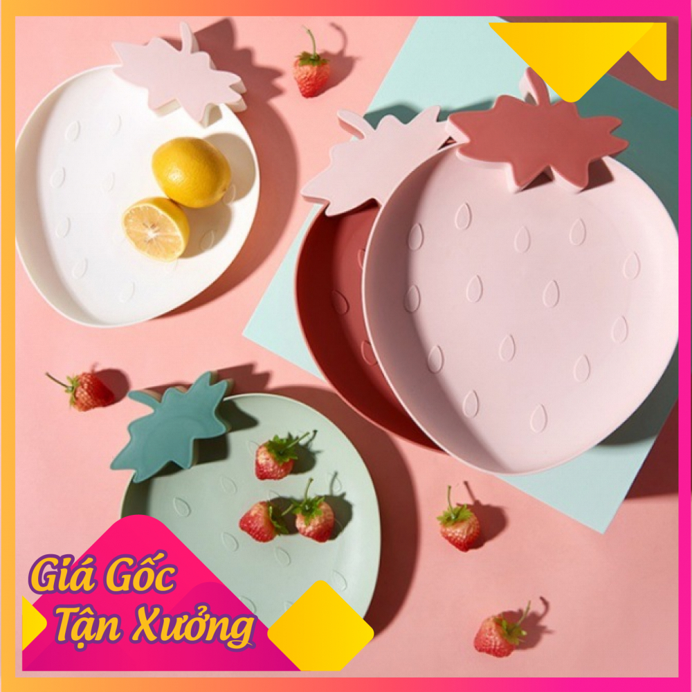 [ĐƯỢC CHỌN MÀU] Đĩa Nhựa Trái Cây Nhỏ Gọn Kiểu Dáng Siêu Đáng Yêu Dễ Thương Có Ngăn Đựng Tâm Tiện Lợi