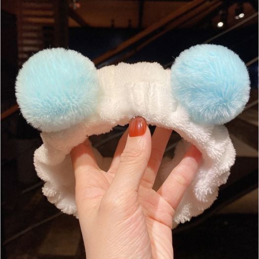 ❇  Băng đô cài tóc tai gấu nhiều màu bờm rửa mặt cute phong cách hàn quốc