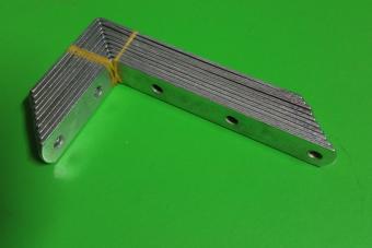 Bộ 10 chiếc ke góc, pad góc vuông 6 x 12cm rộng 1.5cm, chất liệu thép mạ kẽm