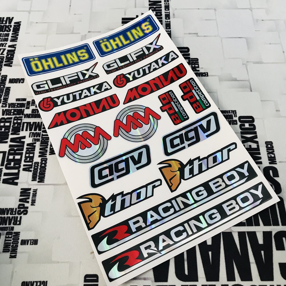 Bộ tem logo, tem crom bóng nhiều kiểu dán các loại xe