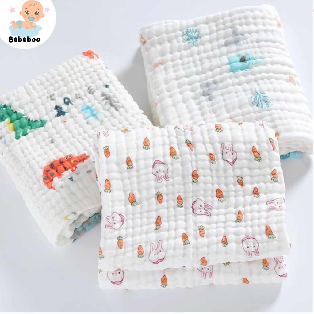 [LOẠI 1] Khăn Tắm Xô sợi Tre Cho Trẻ Sơ Sinh 6 Lớp,Khăn Tắm Nhăn 6 Lớp Đa Năng Siêu Mềm Ủ,Quấn,Đắp Mền⭐