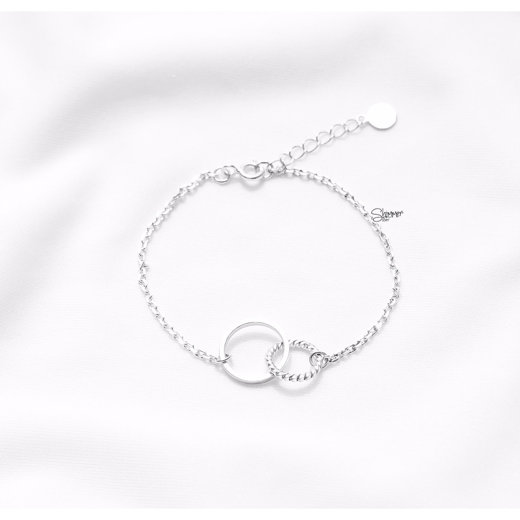Lắc tay bạc 925 twins - shimmer silver - trang sức bạc 925 shimmer silver