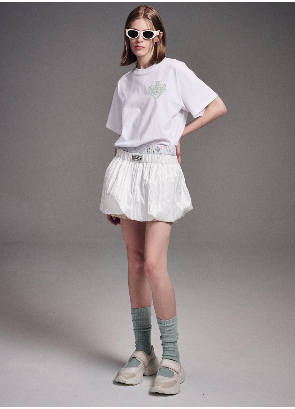 MARDI MERCREDI SATIN SPADE T SHIRT