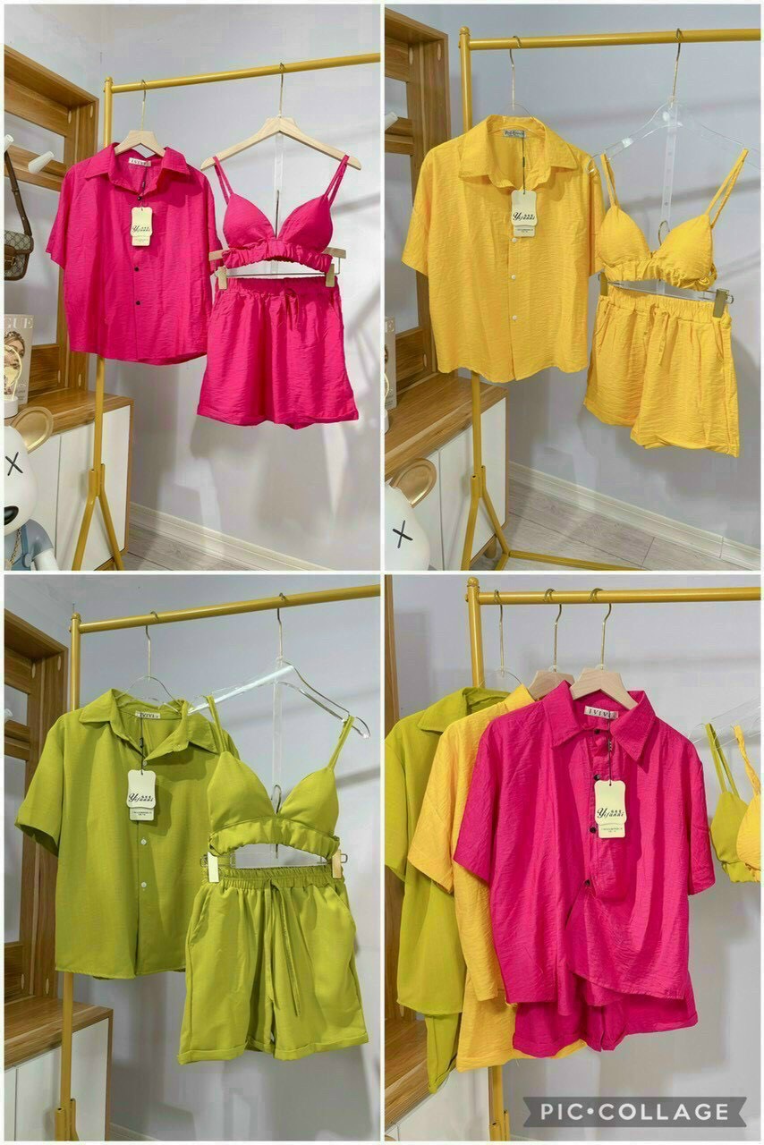 Set bộ 3 món đi biển chất thô cao cấp siêu đẹp guba fashion.