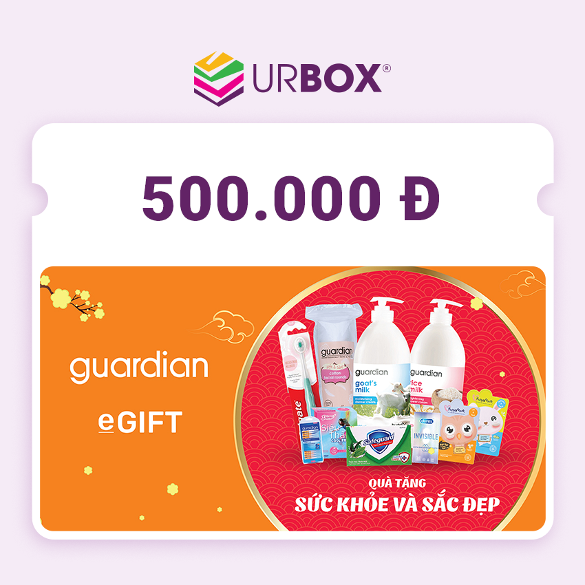 Evoucher trị giá 500,000đ - áp dụng tại tất cả cửa hàng thuộc hệ thống guardian