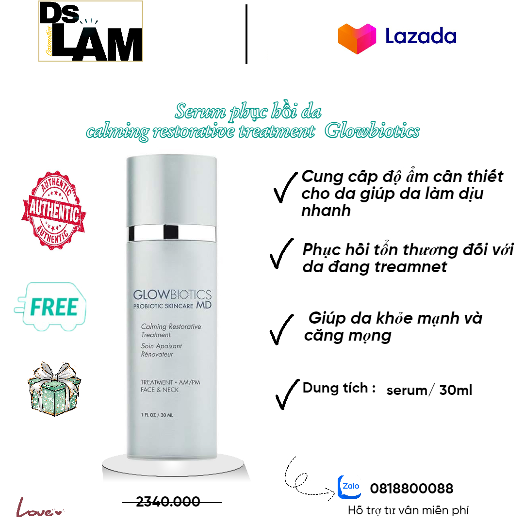 Glowbiotics - probiotic calming restorative treatment serum cấp ẩm phục hồi da mụn - hàng công ty chính hãng