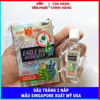 Hàng Xuất Mỹ - Dầu Gió Trắng 2 Nắp Con Ó 24ml Tinh Dầu Hương Oải Hương Hàng Singapore Xuất Usa Mỹ