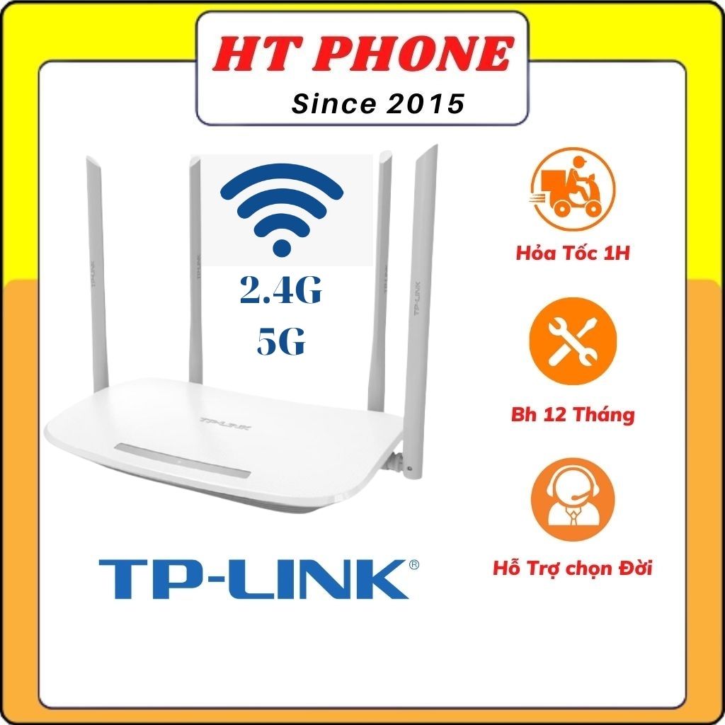 Modem wifi router Bộ phát cục phát wifi tp-link 4 râu ac1200 2 băng tần đã qua sử dụng
