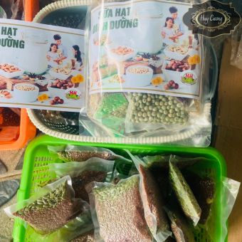 Set hạt làm sữa, nấu cháo, ăn dặm cho bé (8 túi 1,4kg). Set hạt dinh dưỡng hữu cơ organic mix sẵn nấu sữa hạt, cháo, chè