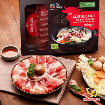 Lẩu Bulgogi thịt ba chỉ bò Mỹ Hotpot Story OriFood set 1.1kg
