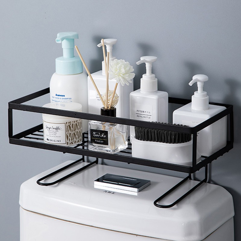 Kệ sắt để đồ nhà vệ sinh đa năng, Kệ để đồ toilet thông minh, Kệ để đồ phòng tắm nhà vệ sinh tiện lợi - Hồng Kỳ Mart