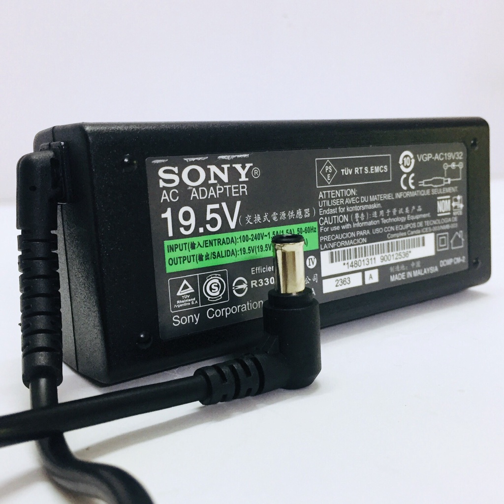 Sạc sony vaio 19.5v - 4.7a 90w chân cắm 6.5mm*4.4mm bảo hành 12 tháng