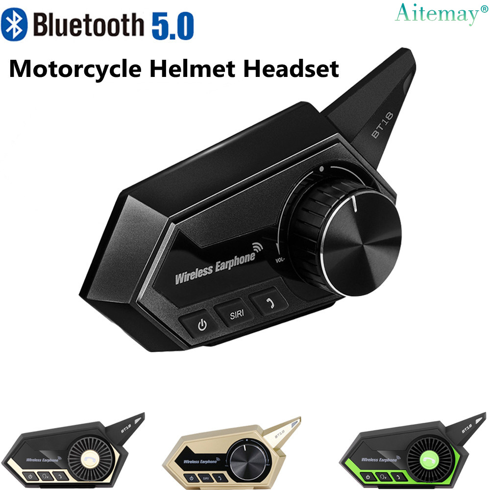 Tai Nghe Mũ Bảo Hiểm Xe Máy Bluetooth Aitemay Không Dây Âm Thanh Nổi HiFi Giảm Tiếng Ồn Chống Nước IP67-INTL