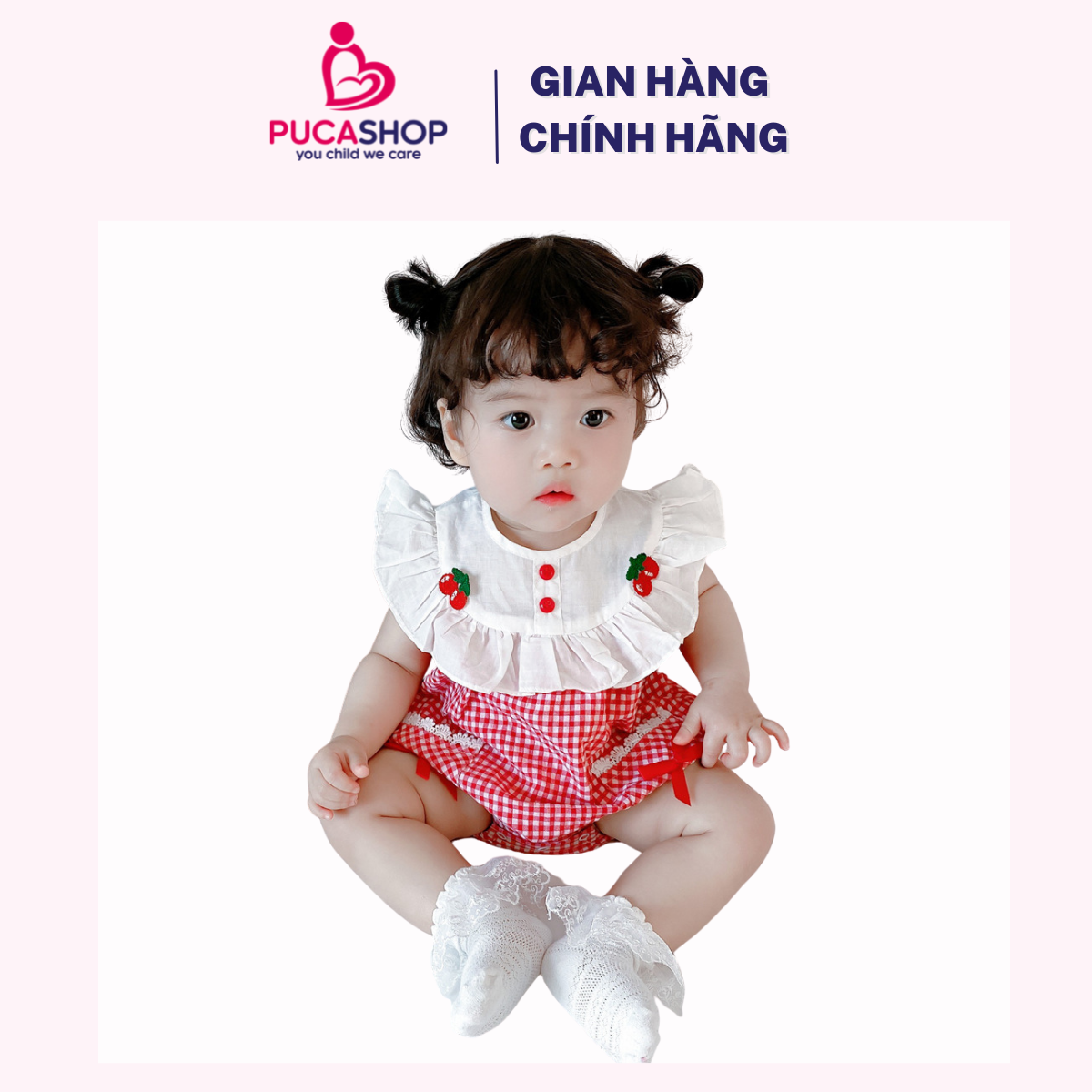 Đồ sơ sinh bé gái size 7-13Kg body suit Kiểu dáng Hàn Quốc chất liệu mềm mại thoáng khí PUCASHOP