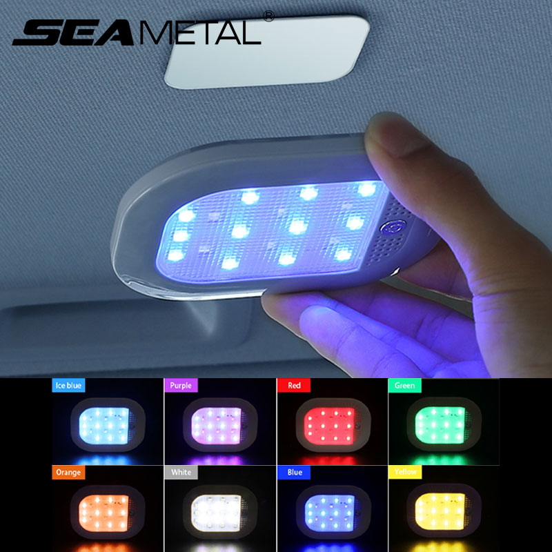 Đèn LED Đọc Sách Xe Hơi 8 Màu, Đèn Trang Trí Xung Quanh Nội Thất Xe Hơi Từ Tính Đèn Ban Đêm Tạo Kiểu Cho Xe Hơi Sạc USB