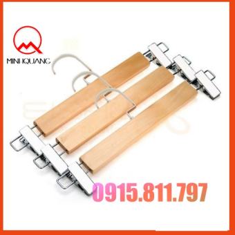 Kẹp gỗ treo quần áo - váy bằng gỗ cao cấp màu vàng dành cho shop nam - nữ, kích thước kẹp dài 30cm