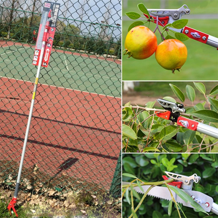 Kéo hái quả trên cao-Kéo cắt cành cây trên cao 3 mét có KÈM CƯA