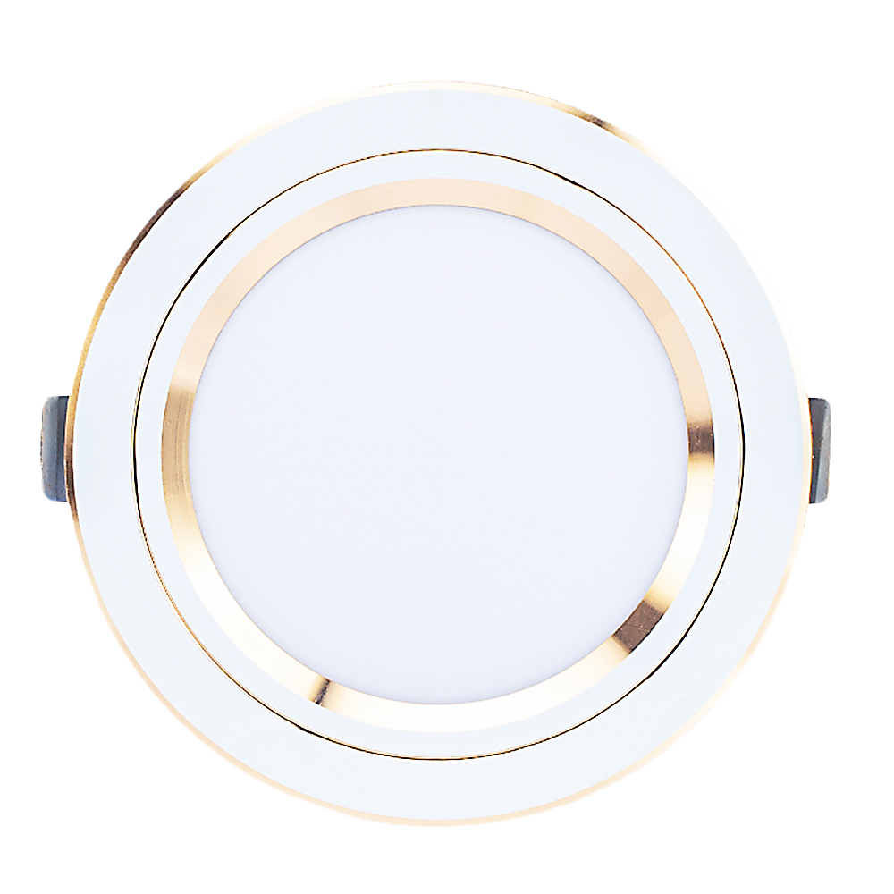 Đèn LED downlight âm trần đổi màu Rạng Đông AT20 ĐM chip Samsung, vỏ đèn nhôm đúc nguyên khối, viền vàng, bạc sang trọng