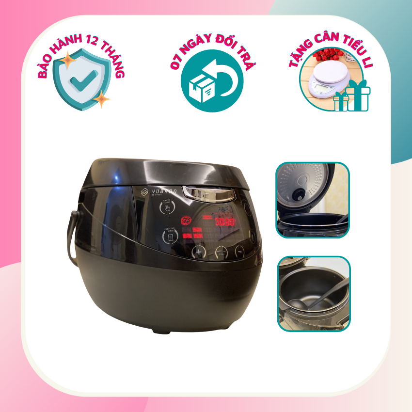 [Freeship + Quà] Nồi nấu trân châu tự động Yubann 5L thế hệ mới, chuyên dùng nấu ủ trân châu các loại cho quán trà sữa, bảo hành 12 tháng, tặng kèm cân tiểu li | Viet Shop Da Nang