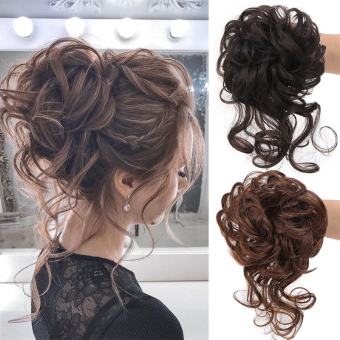 Tóc giả búi kẹp ngoặm xoăn lơi Koty búi cột xoăn trung niên cho nữ