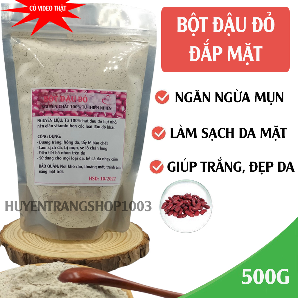 Bột đậu đỏ hạt nhỏ 500g nguyên chất handmade - 500G