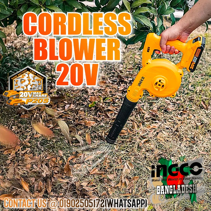 Lithium-ion Aspirator 20v Blower Ingco cabli200181 (with Battery & Charger) 9 Lithium-ion Aspirator 20v Blower Ingco cabli200181 (with Battery & Charger)