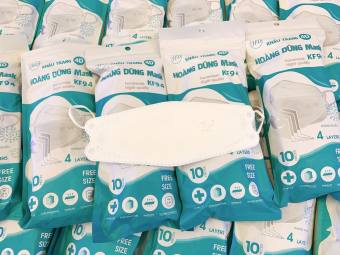 Combo 100 Chiếc Khẩu Trang 4D Hoàng Dũng KF94 Chính Hãng, Chống Khuẩn, Chống Bụi Mịn