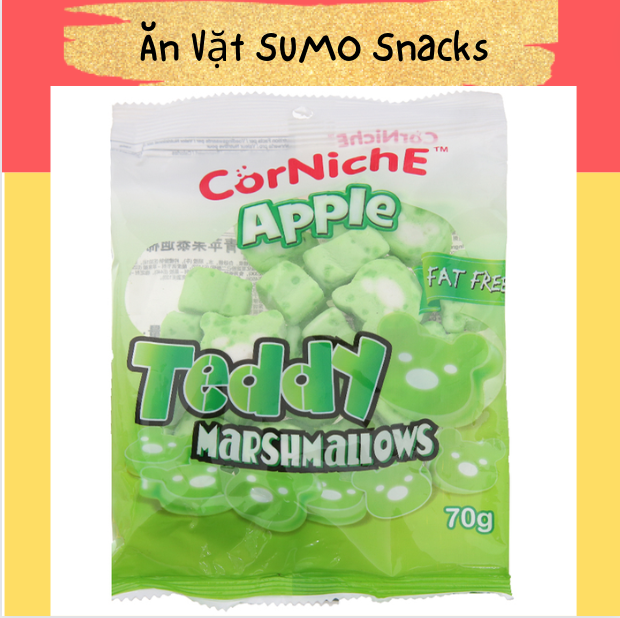 Kẹo Gấu Xốp Teddy Marshmallow các vị 70g-Ăn Vặt Sumo Snack