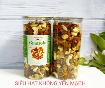 Granola Siêu Hạt Không Yến Mạch (Macca Óc Chó Hạnh Nhân...) Hộp 500g
